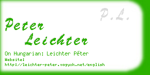 peter leichter business card